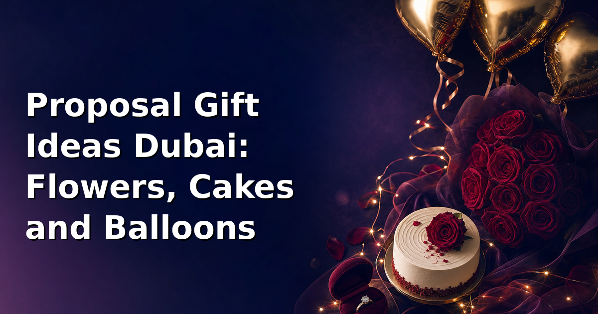 Proposal Gift Ideas Dubai: Flowers, Cakes and Balloons