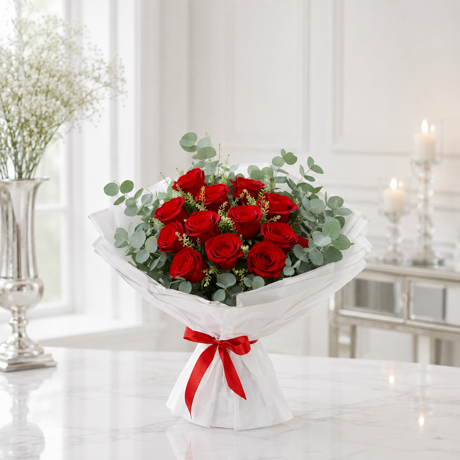 Everlasting Love Red Rose Bouquet