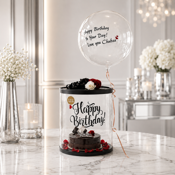 Classic Birthday Cake & Rose Gift Box