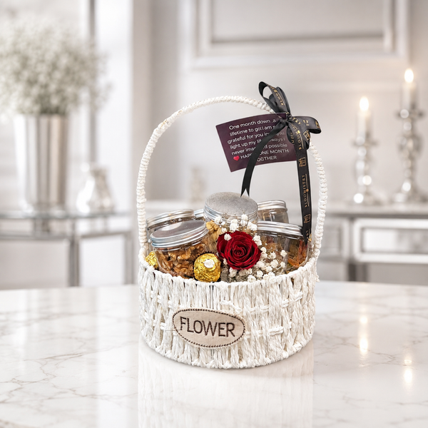 White Elegance Gift Basket