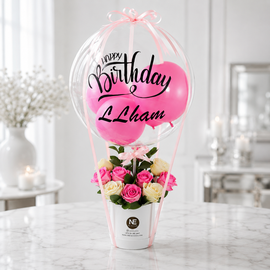 Blush Birthday Balloon Bouquet