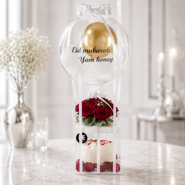 Premium Eid Balloon & Cake Box