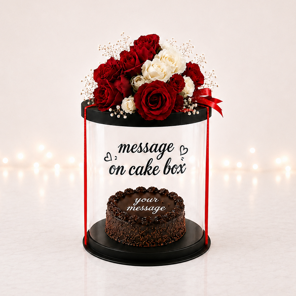 Elegant Floral Cake Surprise Box