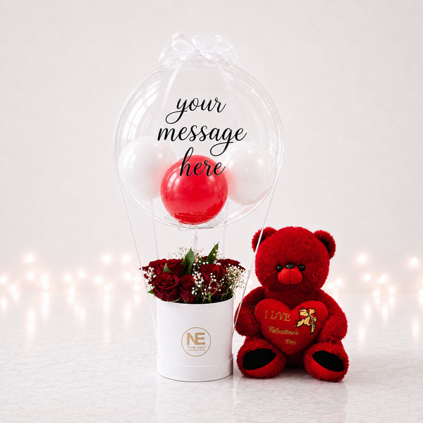 Elegant Balloon & Rose Arrangement