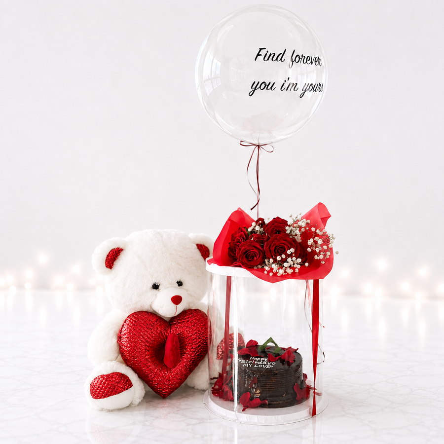 Forever Love Teddy Gift Set