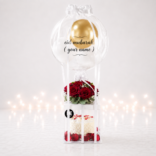 Premium Eid Balloon & Cake Box