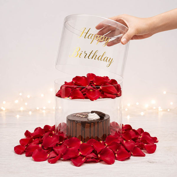 Happy Birthday Rose Petal Cake Box