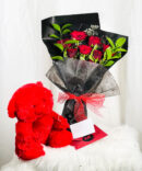 Teddy Roses Bouquet Gift Online Dubai