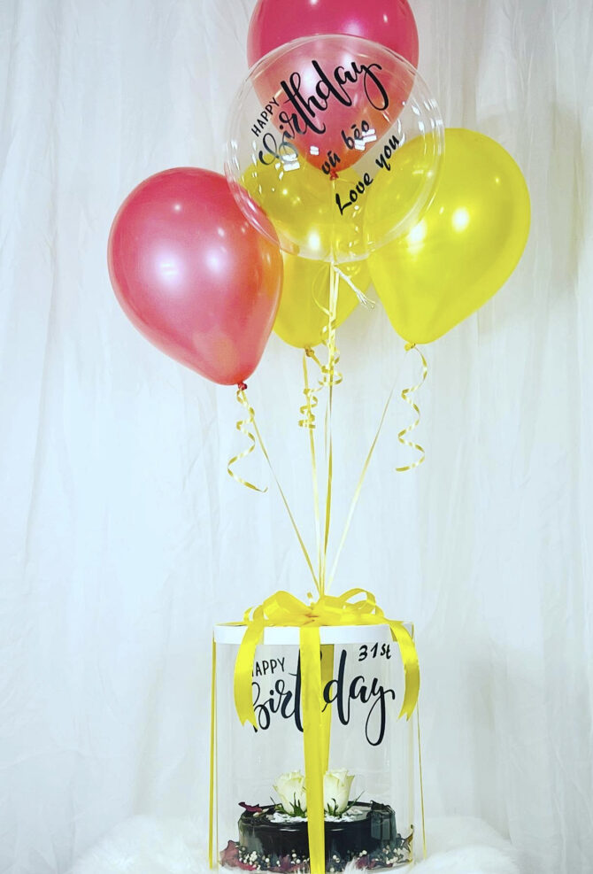 Bright-eyed and Bushy-tailed Balloons with Cake