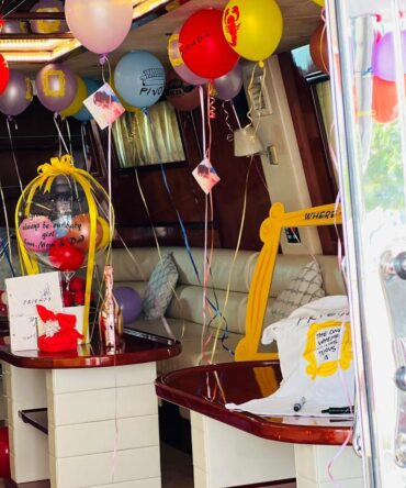 Friends Theme Birthday Yacht Setup