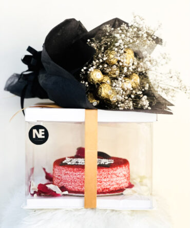 Cake Box with Ferrero Bouquet