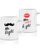 Mr & Mrs Right Mug Gift Online