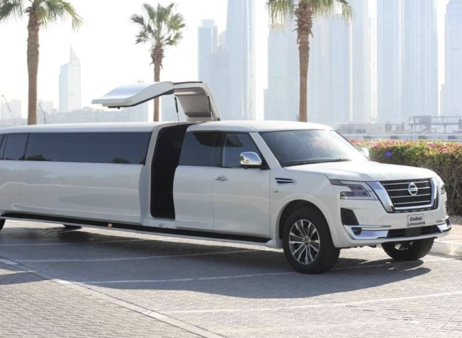 Nissan Patrol limousine Car Ride in UAE