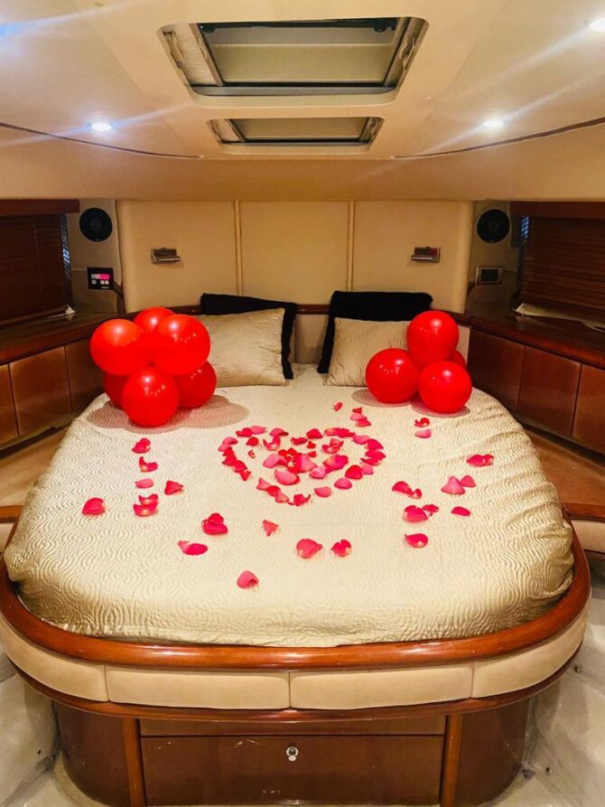 Romantic Bedroom Yacht Setup